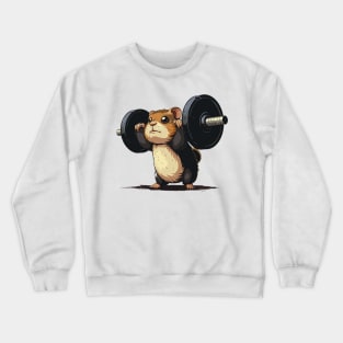 hamster weightlifter Crewneck Sweatshirt